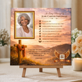 Christian Cross Memorial Canvas – Personalized Tribute with Photo